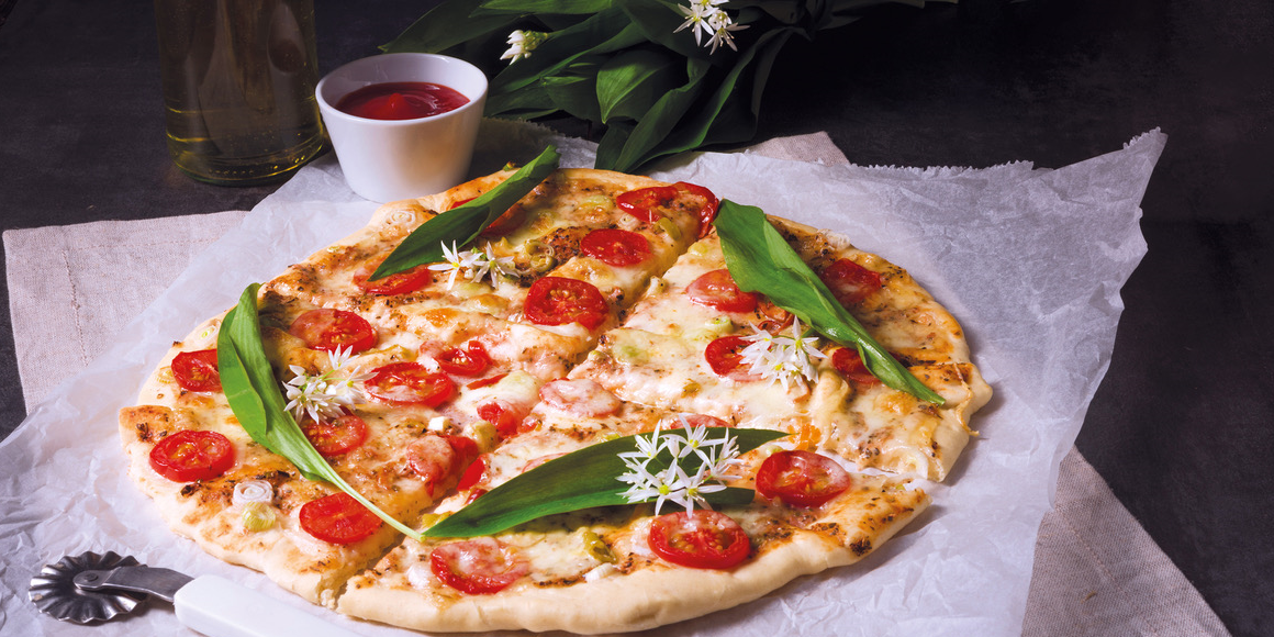 Barlauchtopfenpizza